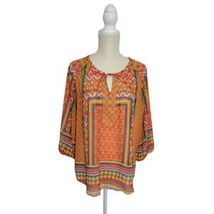Fig and flower multicolor blouse